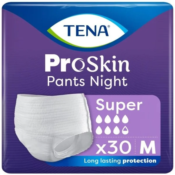 Tena Pants ProSkin Night, majtki chłonne, rozmiar M, 80-110 cm, Super, 30 sztuk