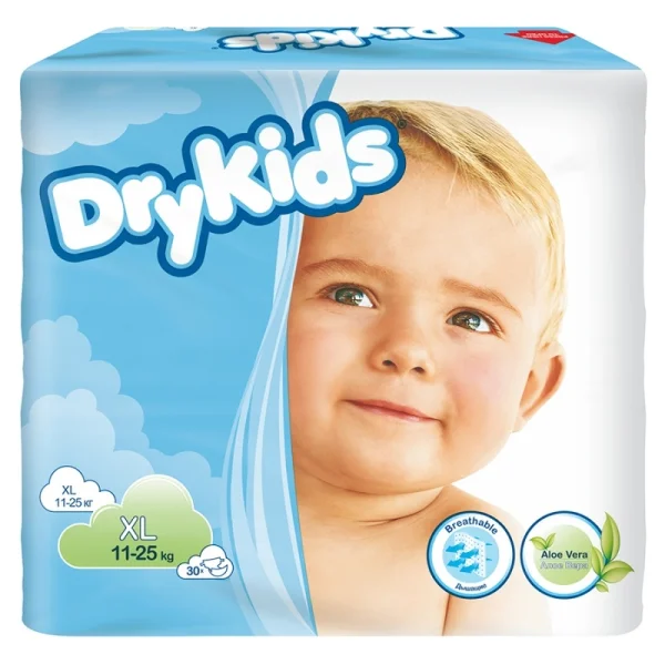 Dry Kids, pieluchomajtki, rozmiar XL (11-25 kg), 30 sztuk