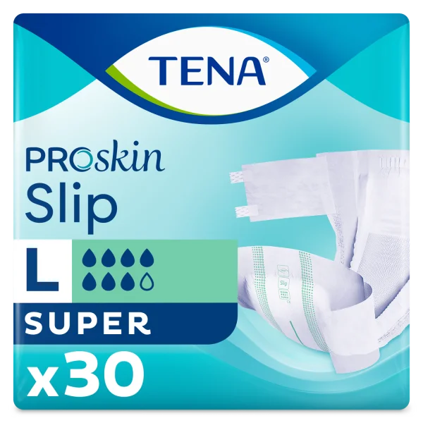 Tena Slip ProSkin, pieluchomajtki, rozmiar L, 92-144 cm, Super, 30 sztuk