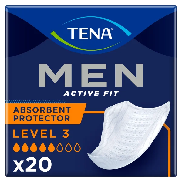 Tena Men Active Fit, wkładki anatomiczne dla mężczyzn, Level 3, 20 sztuk