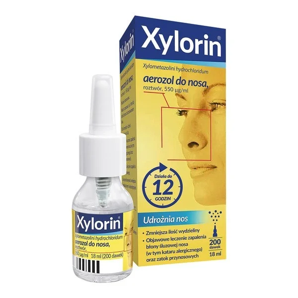 Xylorin 550 μg/ml, aerozol do nosa, 18 ml