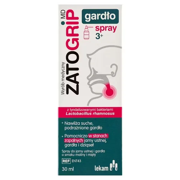 Zatogrip MD Gardło Spray, Wyrób medyczny, 30 ml