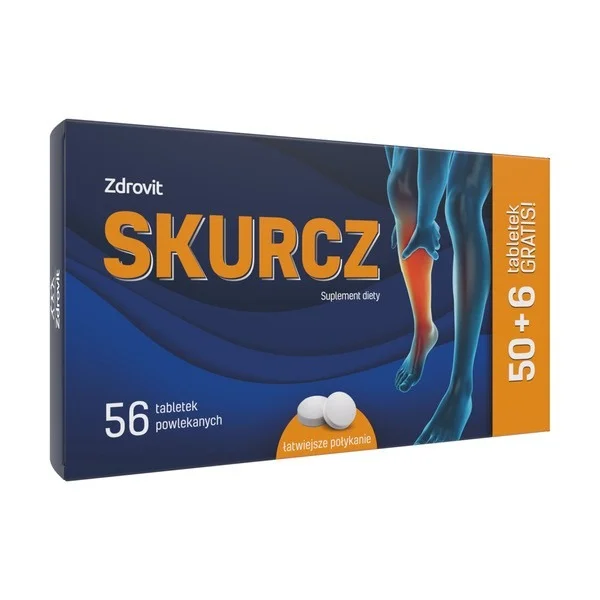 Zdrovit Skurcz, 50 tabletek powlekanych + 6 tabletek gratis