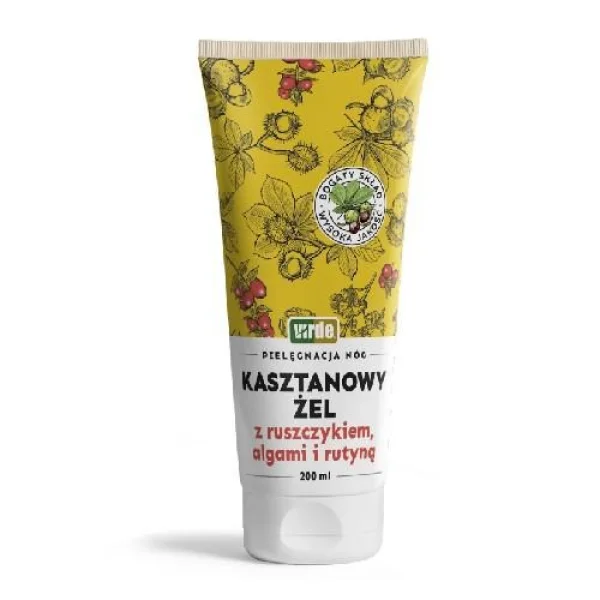 Kasztanowy żel z ruszczykiem, algami i rutyną, 200 ml