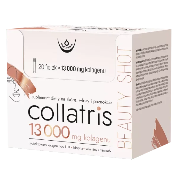 Zestaw 20 x Collatris Beauty SHOT 13 000 mg, o smaku porzeczkowym, 25 ml