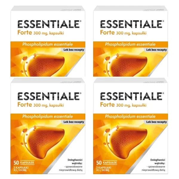 ZESTAW 4 x Essentiale Forte 300 mg, 50 kapsułek