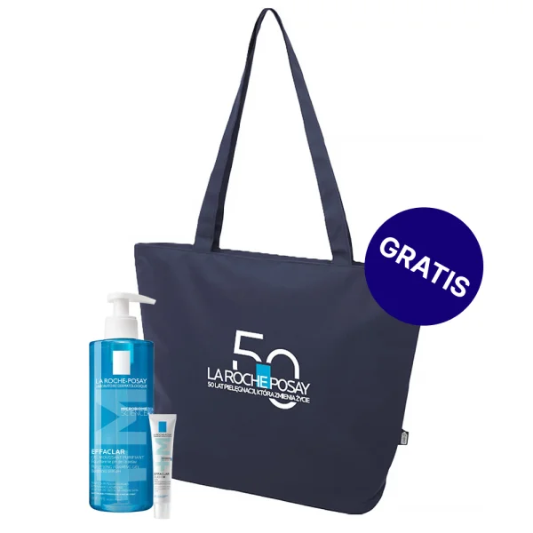 Zestaw La Roche-Posay Effaclar, żel oczyszczający do skóry tłustej i wrażliwej, 400 ml + Effaclar DUO+M, nawilżający krem do cery trądzikowej, 40 ml