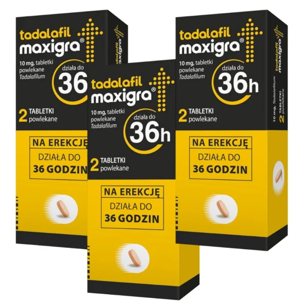 Zestaw Tadalafil Maxigra 10 mg, 2 tabletki, 3 sztuki