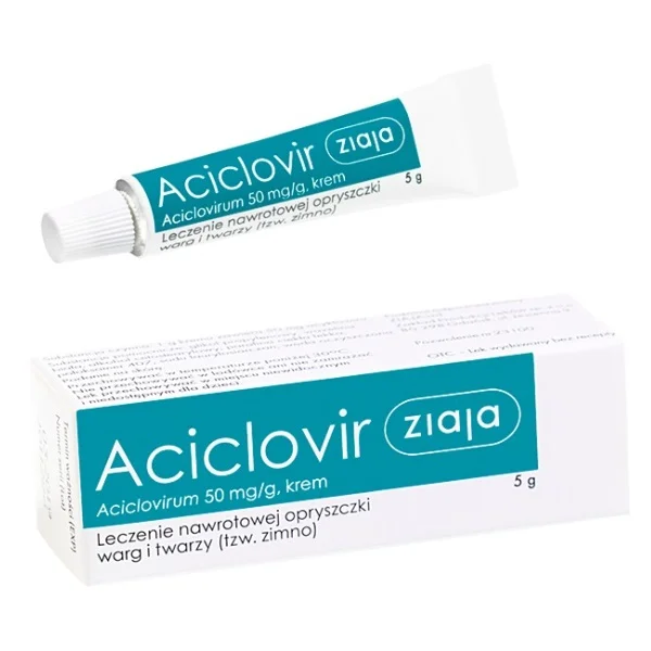 Aciclovir Ziaja 50 mg/g, krem, 5 g