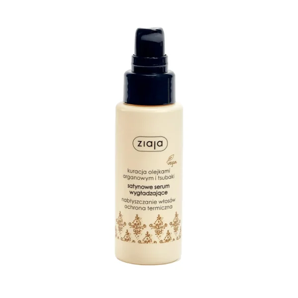 Ziaja, Satynowe serum wygładzające, olejek arganowy i tsubaki, 50 ml