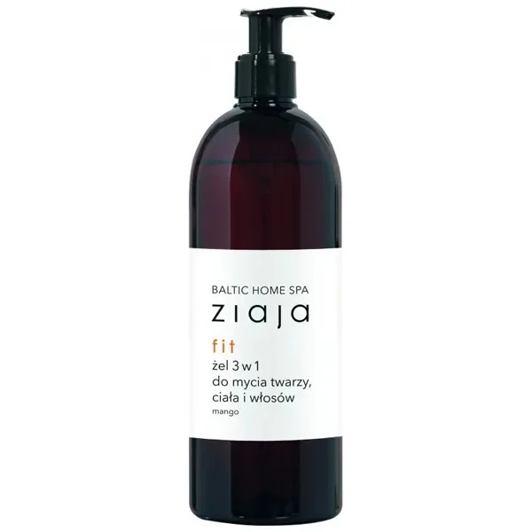Ziaja Baltic Home Spa Fit, żel 3w1 do mycia twarzy, ciała i włosów, 500 ml