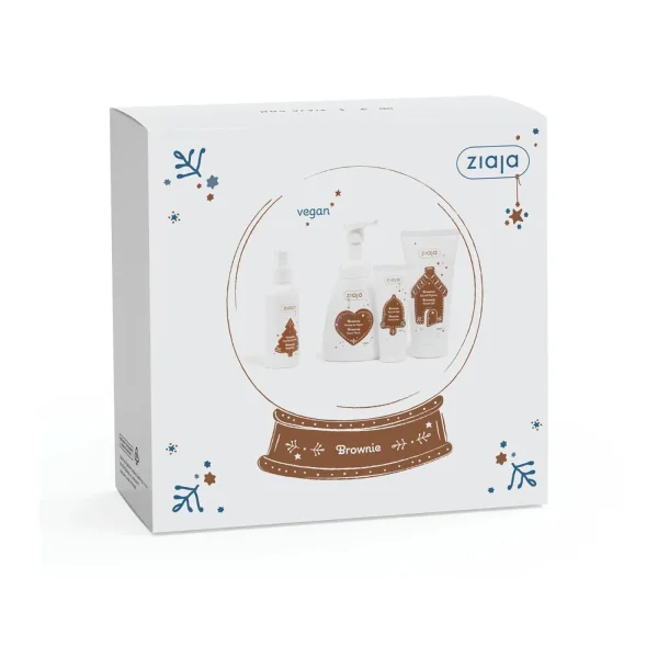Zestaw Ziaja Brownie, pianka do mycia, 250 ml + mgiełka do ciała, 100 ml + żel pod prysznic, 160 ml + krem do rąk, 50 ml