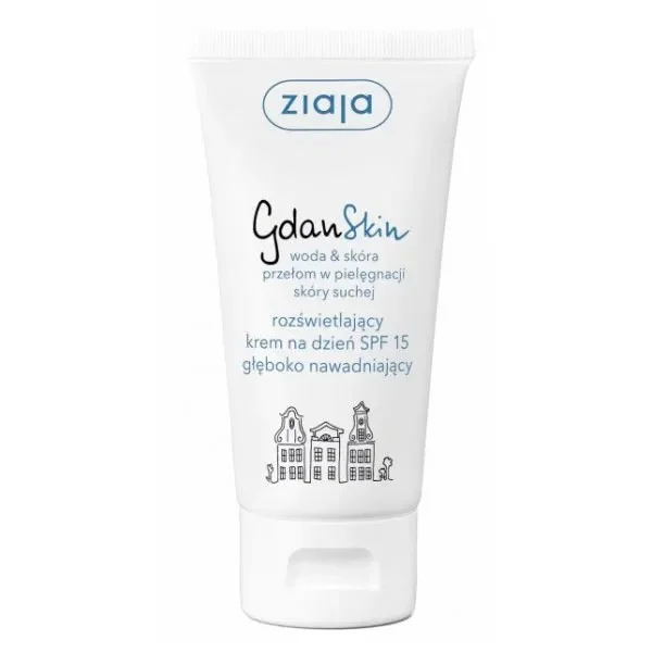 Ziaja GdanSkin, krem rozświetlający do twarzy SPF15, na dzień, 50 ml