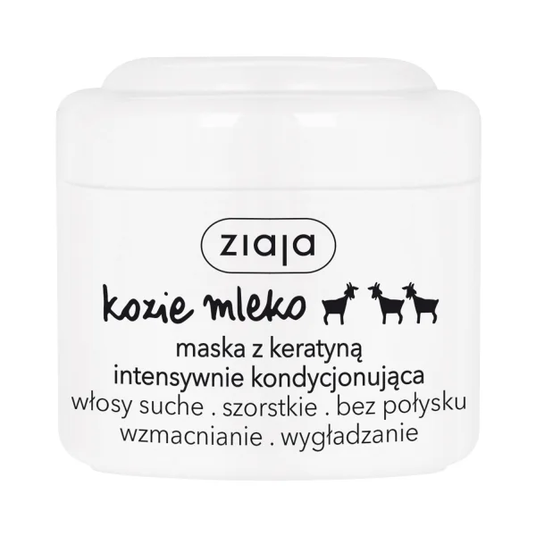 Ziaja Kozie Mleko, maska do włosów intensywnie kondycjonująca z keratyną, 200 ml