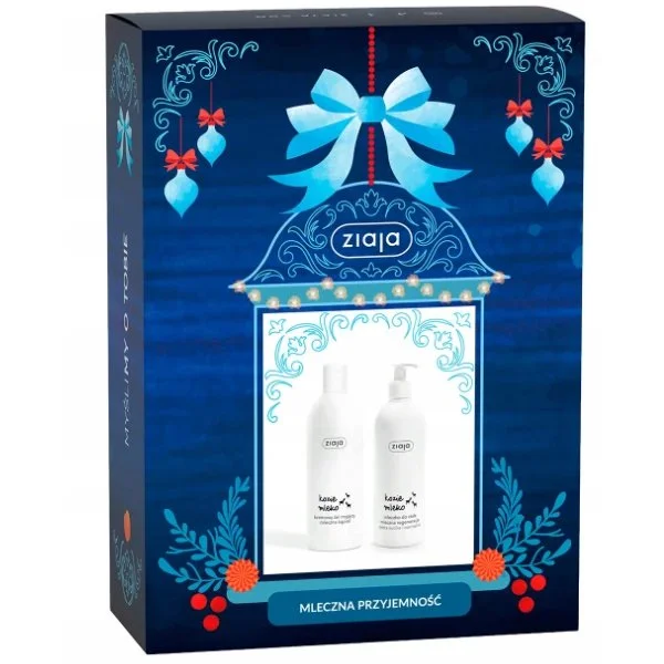 Zestaw Ziaja Kozie Mleko, mleczko do ciała 400 ml + żel myjący, 500 ml