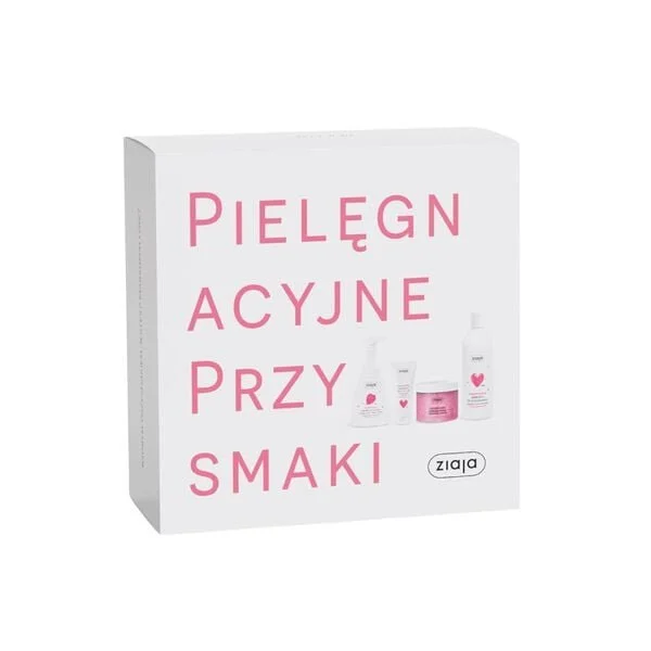 Ziaja Marshmallow, zestaw: peeling cukrowy, 300 ml + żel pod prysznic, 500 ml + pianka myjąca, 250 ml + krem do rąk, 50 ml