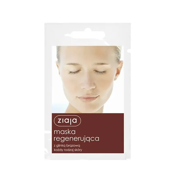 Ziaja, maska regenerująca z glinką brązową, 7 ml