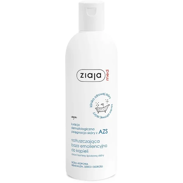 Ziaja Med Kuracja Dermatologiczna AZS, natłuszczająca baza emoliencyjna do kąpieli, 270 ml