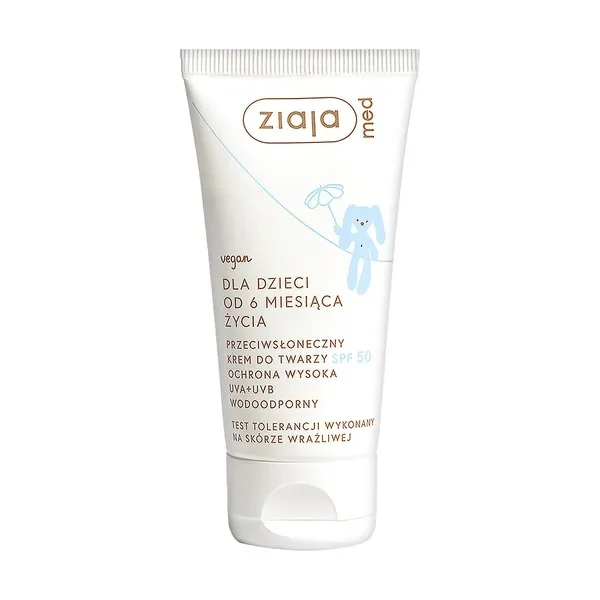 Ziaja Med, przeciwsłoneczny krem do twarzy, od 6 miesiąca, SPF 50, 50 ml