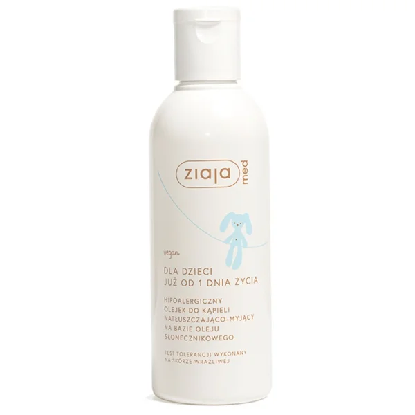 Ziaja Med, hipoalergiczny olejek do kąpieli, natłuszczająco-myjący, od 1 dnia życia, 200 ml