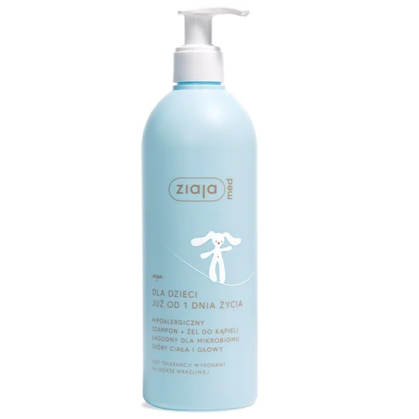 Ziaja Med, hipoalergiczny szampon + żel do kąpieli, od 1 dnia życia, 400 ml