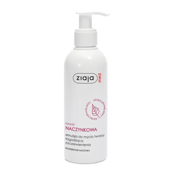 Ziaja Med Kuracja naczynkowa, emulsja do mycia twarzy łagodząca zaczerwienienia, 200 ml
