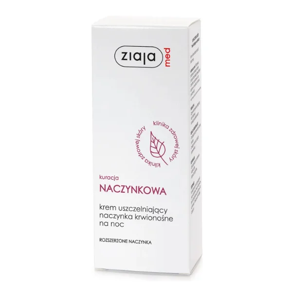 Ziaja Med Kuracja Naczynkowa, krem uszczelniający naczynka krwionośne na noc, 50 ml