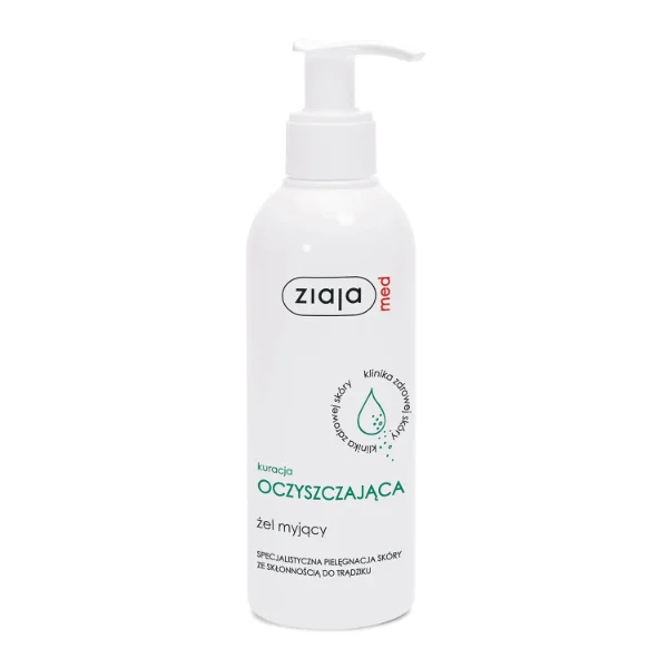 Ziaja Med Kuracja oczyszczająca, przeciwtrądzikowy żel do mycia twarzy, 200 ml