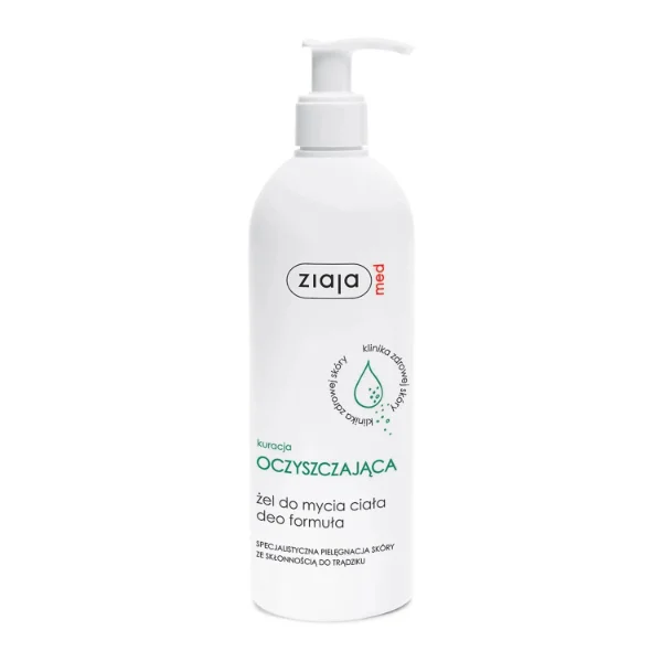 Ziajamed, żel oczyszczający do mycia ciała deo formuła, łojotok, trądzik, 400 ml