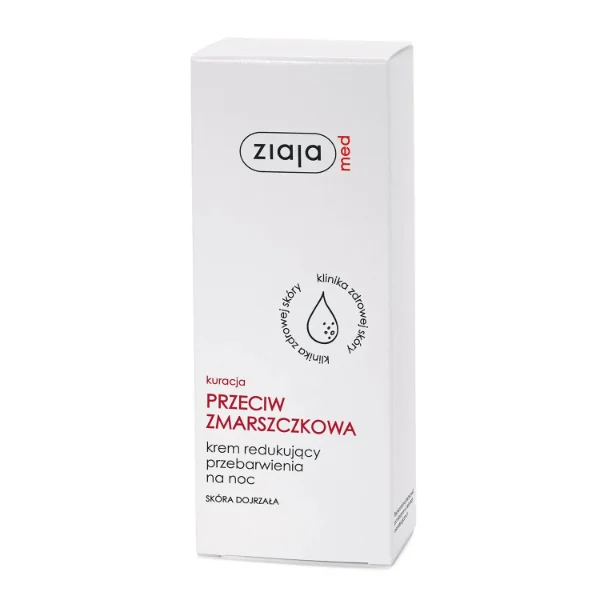 Ziaja Med Kuracja przeciwzmarszczkowa, krem redukujący przebarwienia, na noc, 50 ml