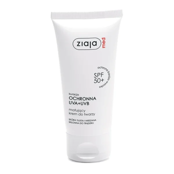 Ziaja Med Kuracja Ochronna, matujący krem do twarzy, SPF50, 50 ml