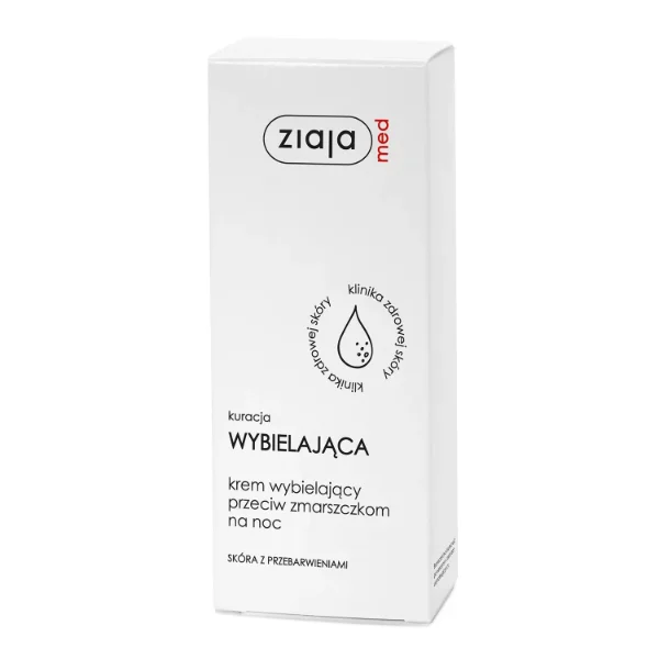 Ziaja Med Kuracja wybielająca, krem przeciwzmarszczkom, na noc, 50 ml