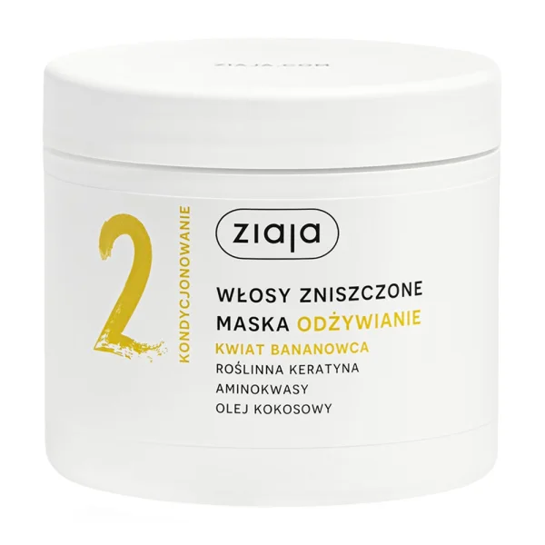 Ziaja Odżywianie Kwiat Bananowca, maska, włosy zniszczone, 350 ml