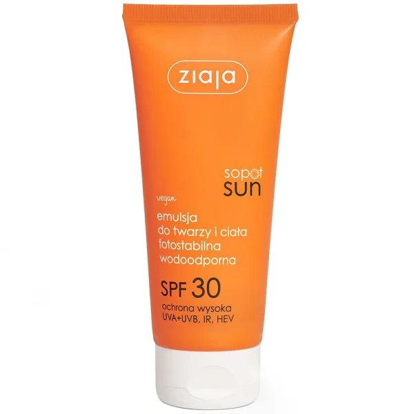 Ziaja Sopot Sun, emulsja do twarzy i ciała, SPF 30, 100 ml