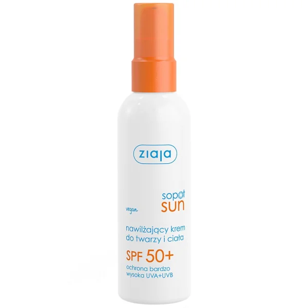 Ziaja Sopot Sun, krem nawilżający do twarzy i ciała, SPF 50+, 90 ml