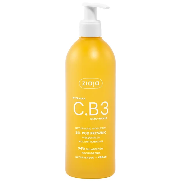 Ziaja Witamina C.B3 Niacynamid Naturalnie Nawilżamy, żel pod prysznic, 400 ml