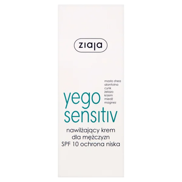 Ziaja Yego Sensitiv, krem nawilżający, SPF 10, 50 ml