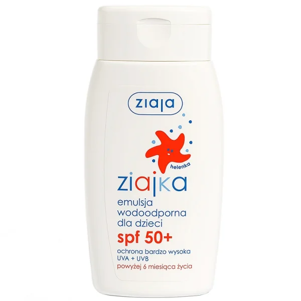 Ziajka, wodoodporna emulsja do opalania dla dzieci, powyżej 6 miesiąca, SPF 50+, 125 ml