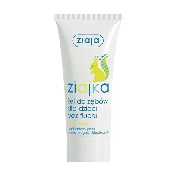 Ziajka, żel do zębów dla dzieci i niemowląt, bez fluoru, 50 ml