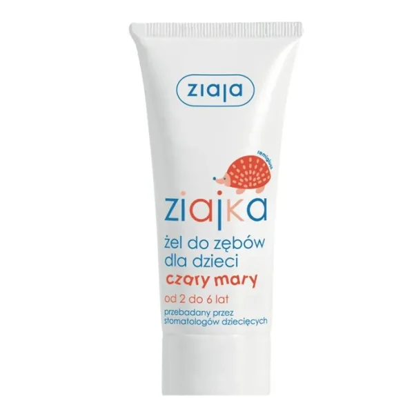 Ziajka, żel do zębów dla dzieci, czary mary, 2-6 lat, 50 ml