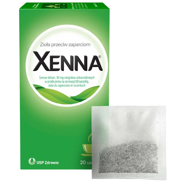 Xenna 30 mg, zioła przeciw zaparciom, 20 saszetek