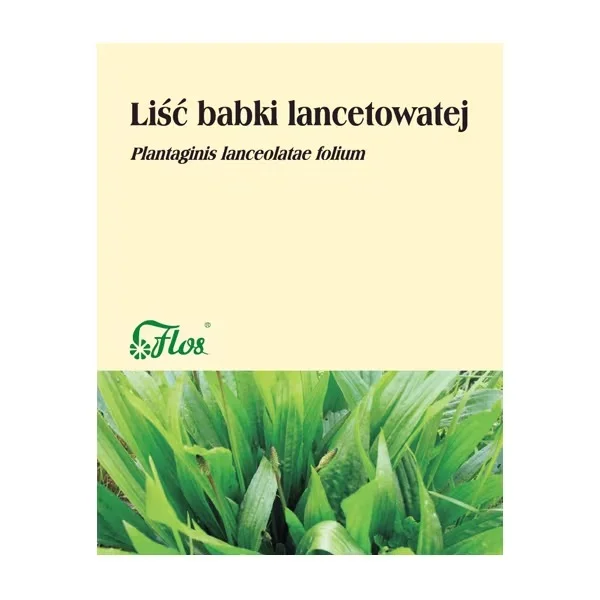 Flos Liść babki lancetowatej, zioła do zaparzania, 50 g