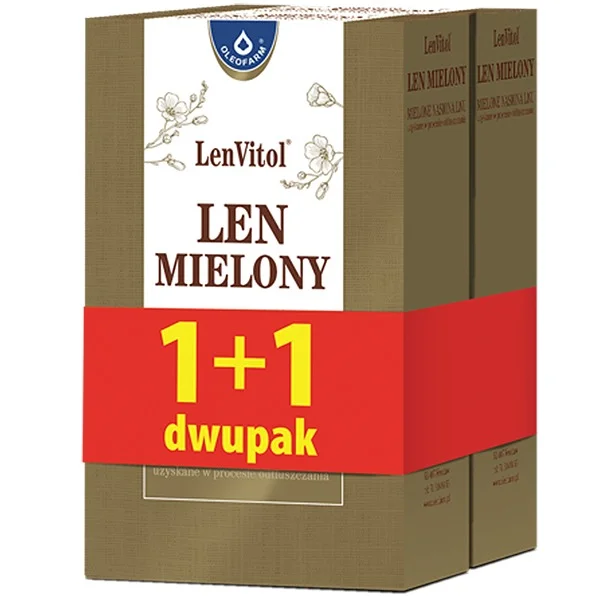 Oleofarm LenVitol, len mielony, 2 x 200 g