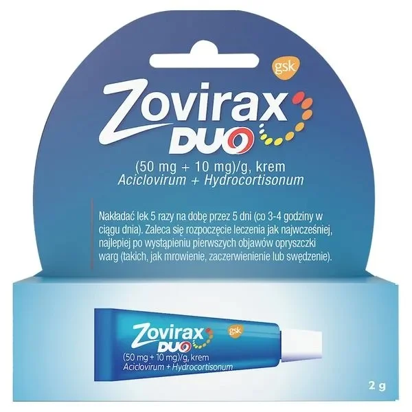 Zovirax Duo (50 mg + 10 mg)/g, krem, 2 g