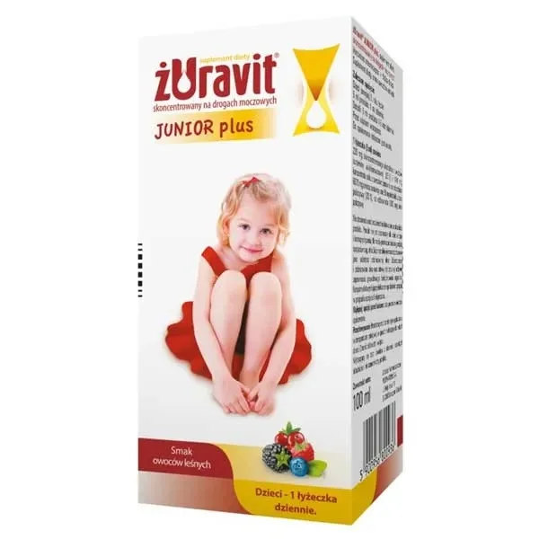 Żuravit Junior Plus, syrop, dla dzieci powyżej 3 roku, smak owoców leśnych, 100 ml